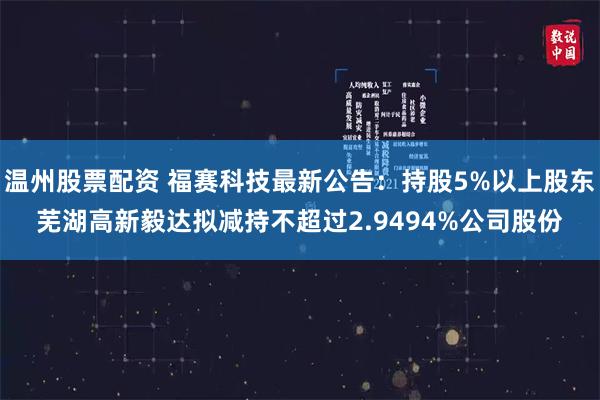 温州股票配资 福赛科技最新公告：持股5%以上股东芜湖高新毅达拟减持不超过2.9494%公司股份