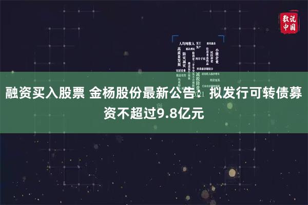 融资买入股票 金杨股份最新公告：拟发行可转债募资不超过9.8亿元