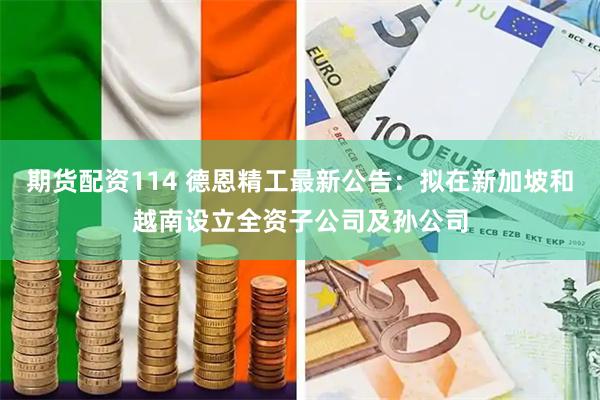 期货配资114 德恩精工最新公告：拟在新加坡和越南设立全资子公司及孙公司