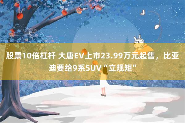 股票10倍杠杆 大唐EV上市23.99万元起售，比亚迪要给9系SUV“立规矩”