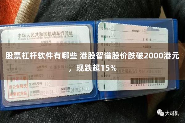 股票杠杆软件有哪些 港股智谱股价跌破2000港元，现跌超15%