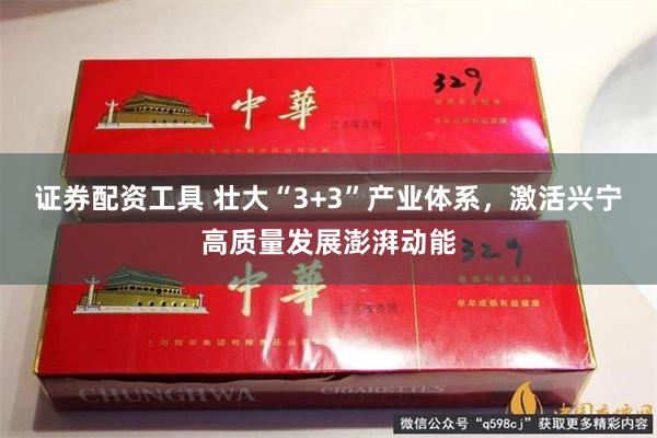 证券配资工具 壮大“3+3”产业体系，激活兴宁高质量发展澎湃动能