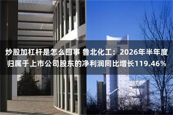 炒股加杠杆是怎么回事 鲁北化工:2026年半年度归属于上市公司股东的净利润同比增长119.46%