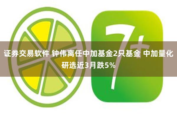 证券交易软件 钟伟离任中加基金2只基金 中加量化研选近3月跌5%