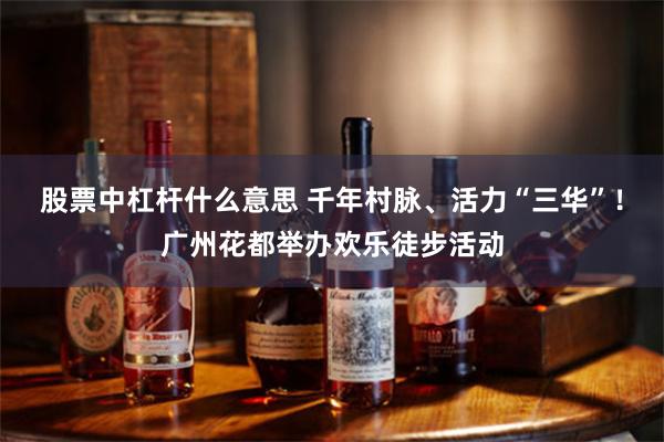 股票中杠杆什么意思 千年村脉、活力“三华”！广州花都举办欢乐徒步活动