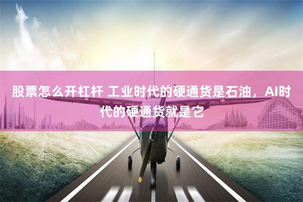 股票怎么开杠杆 工业时代的硬通货是石油，AI时代的硬通货就是它