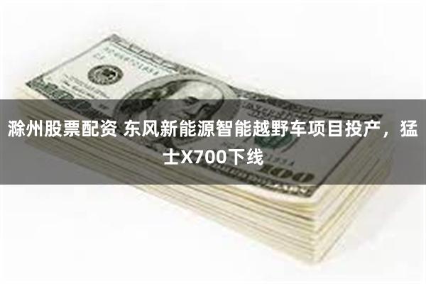 滁州股票配资 东风新能源智能越野车项目投产，猛士X700下线